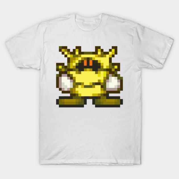 Yellow Virus Sprite T-Shirt by SpriteGuy95